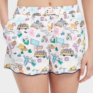 ROLLAR RABBIT x Target Women’s Roadtrip Poplin Boxer Shorts size XL NWT